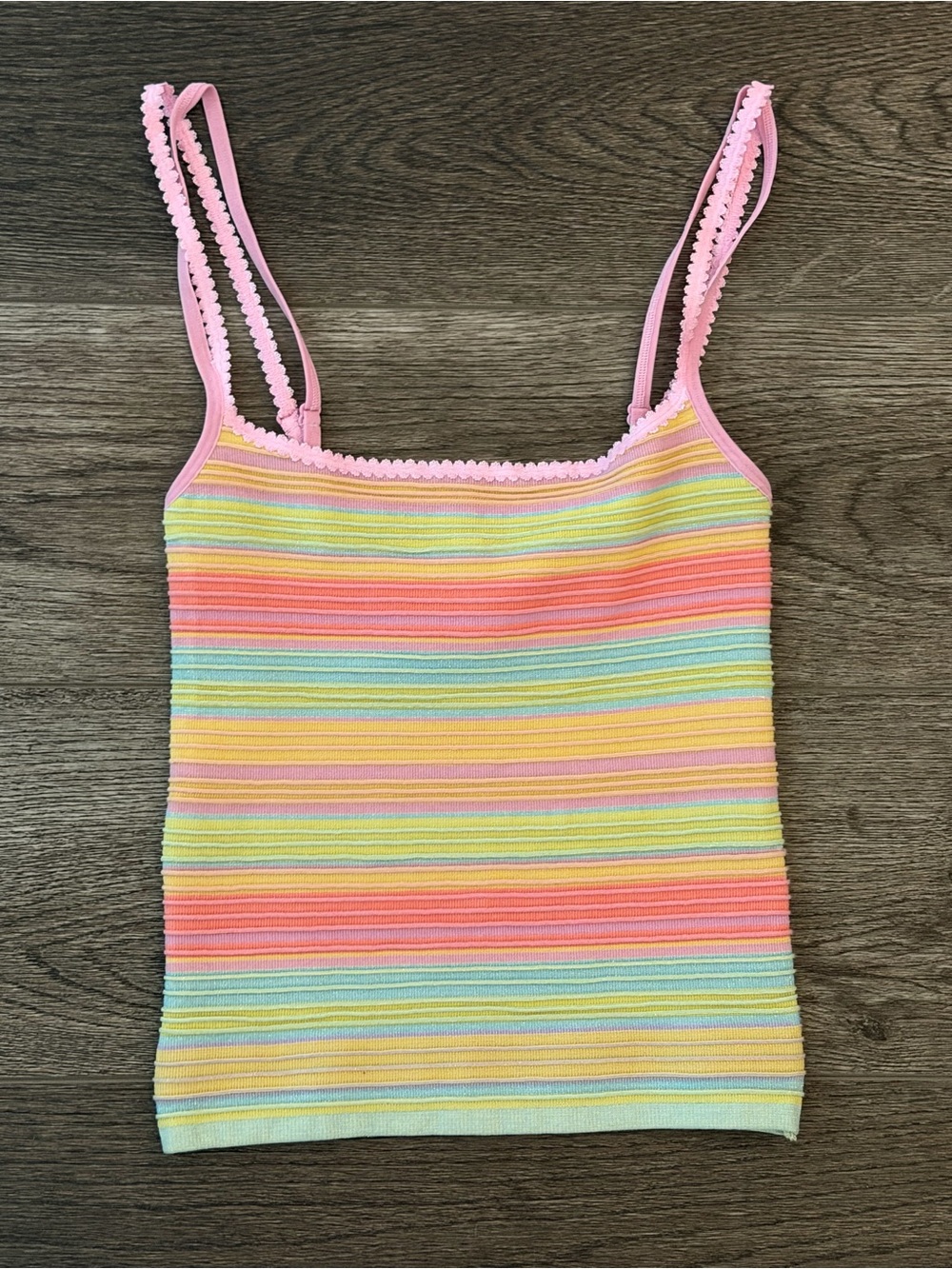 Anthropologie • LyreBird Sparkle Tank in Rainbow Pastel
